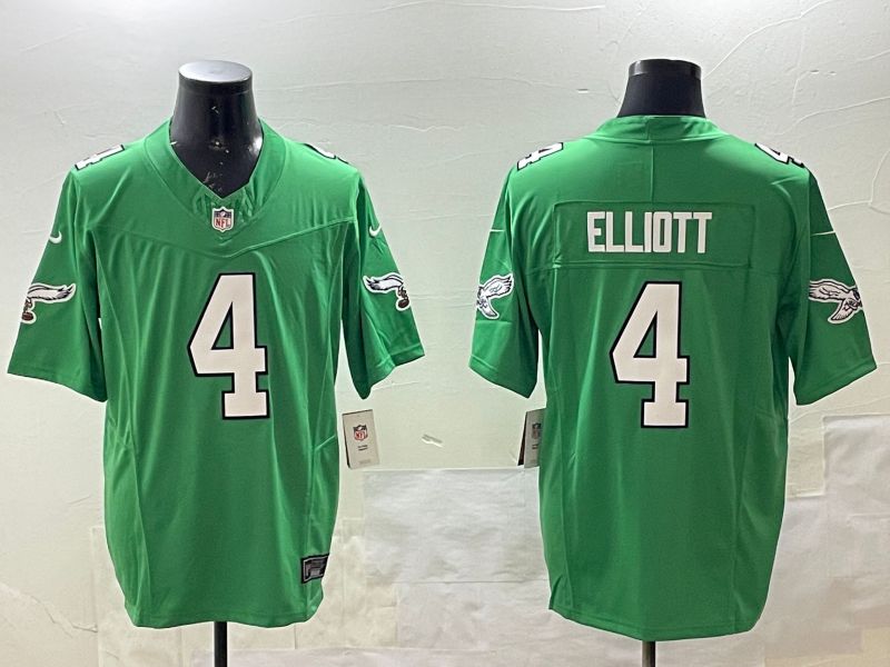 Men Philadelphia Eagles #4 Elliott Green three generations 2025 Nike Vapor Limited NFL Jersey style 1